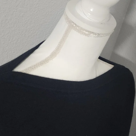 Chic Vintage Y2K Esprit Black Long Sleeve “Boat-Neck” Sweater Top - Size Medium - Picture 3 of 8